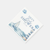 Niedliche Nautical Ocean Baby-Dusche Serviette (Ecke)