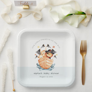 Niedliche Nautical Pirate Ship Lion Cub Babydusche Pappteller