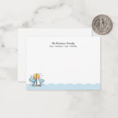 NIEDLICHE NAUTISCHE SAILBOOTFAMILIENNOTEKARTEN MITTEILUNGSKARTE (Vorderseite/Rückseite Beispiel)