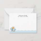 NIEDLICHE NAUTISCHE SAILBOOTFAMILIENNOTEKARTEN MITTEILUNGSKARTE (Vorderseite)