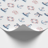 Niedliche nautische und Coquette Infusion! Geschenkpapier (Ecke)