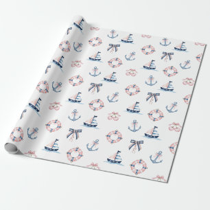 Niedliche nautische und Coquette Infusion! Geschenkpapier