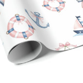 Niedliche nautische und Coquette Infusion! Geschenkpapier (Rolleneckpunkt)