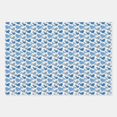 Niedliche Navy-Blue-Grauwal-Kinder Geschenkpapier Set (Vorderseite)
