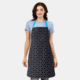 Niedliche Navy Blue Snowflake Schürze - Winterdesi