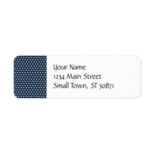 Niedliche Navy Blue White Little Polka Dots Gesche (Vorne)