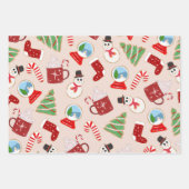 Niedliche Navy dekorierte Kakteen Tree Weihnachtsl Geschenkpapier Set (Vorderseite 2)