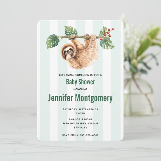 Niedliche Neigung der Wasserfarbendusche nach unte Einladung (Stehend Vorderseite)