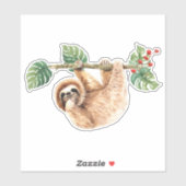 Niedliche Neigung im Wasser nach unten Aufkleber (Blatt)