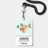 Niedliche Neigung im Wasser nach unten Ausweis (Vorderseite mit Lanyard)