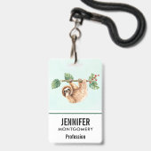 Niedliche Neigung im Wasser nach unten Ausweis (Rückseite mit Lanyard)