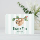 Niedliche Neigung im Wasser nach unten Dankeskarte (Stehend Vorderseite)