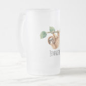 Niedliche Neigung im Wasser nach unten Mattglas Bierglas (Vorderseite Links)