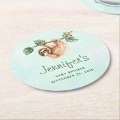 Niedliche Neigung im Wasser nach unten Runder Pappuntersetzer (Angewinkelt)