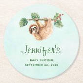 Niedliche Neigung im Wasser nach unten Runder Pappuntersetzer (Vorderseite)