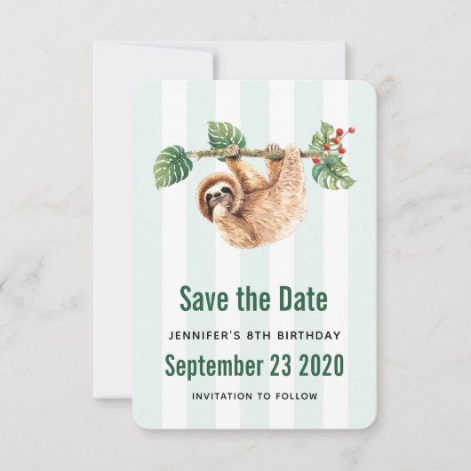 Niedliche Neigung im Wasser nach unten Save The Date (Vorderseite)