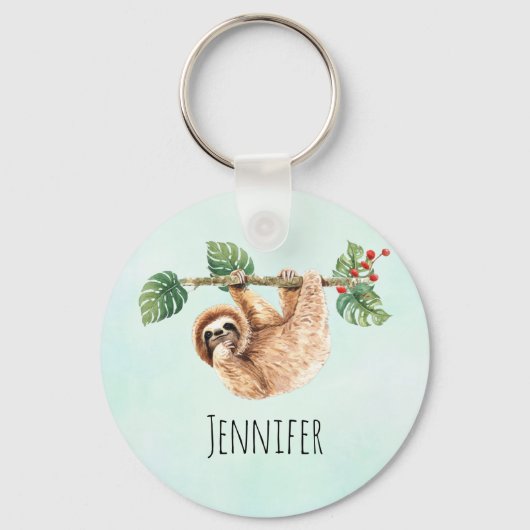 Niedliche Neigung im Wasser nach unten Schlüsselanhänger (Vorderseite)