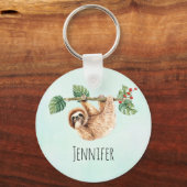 Niedliche Neigung im Wasser nach unten Schlüsselanhänger (Vorderseite)