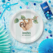 Niedliche Neigung zum Geburtstag im Wasser Pappteller (Party)