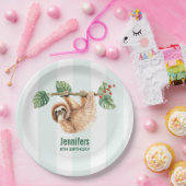 Niedliche Neigung zum Geburtstag im Wasser Pappteller (Party)