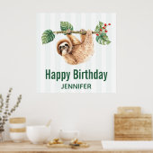 Niedliche Neigung zum Geburtstag im Wasser Poster (Küche)