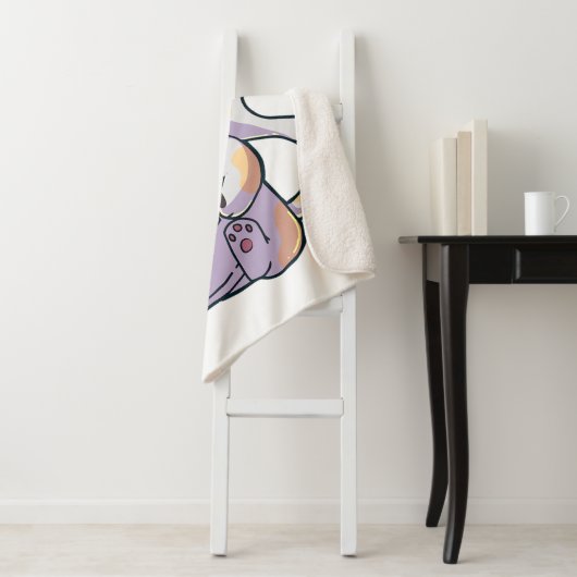 Niedliche Neko Katze mit Ramen Noodles Bowl Anime Sherpadecke (Beispiel)