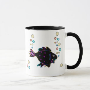 Niedliche Neon Fish Tasse