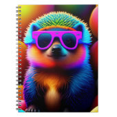 niedliche Neonbrille Igel Tiersonnenbrille lustig Notizblock (Vorderseite)