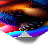 niedliche Neonbrille Igel Tiersonnenbrille lustig Poster (Ecke)