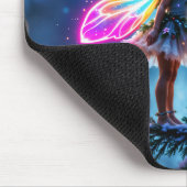 Niedliche Neonflügel aus Weihnachtsmärchen Mousepad (Ecke)