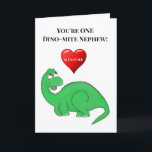 Niedliche Nephew Son Boy 1. Geburtstag Dinosaurier Karte<br><div class="desc">Personalisieren Sie diese 1. Geburtstagskarte für Ihren Neffen,  Sohn oder geliebten kleinen Jungen! Perfekt für Tante und Onkel,  Mamas und Vater,  oder für jeden,  der den perfekten Weg sucht,  um seinem Jungen einen sehr glücklichen 1. Geburtstag zu wünschen!</div>
