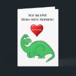 Niedliche Nephew Son Boy 1. Geburtstag Dinosaurier Karte<br><div class="desc">Personalisieren Sie diese 1. Geburtstagskarte für Ihren Neffen,  Sohn oder geliebten kleinen Jungen!  Perfekt für Tante und Onkel,  Mamas und Vater,  oder für jeden,  der den perfekten Weg sucht,  um seinem Jungen einen sehr glücklichen 1. Geburtstag zu wünschen!</div>