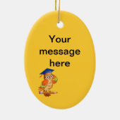 Niedliche Nerdeule auf einen Bleistift Keramik Ornament (Hinten)