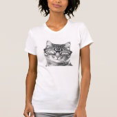 Niedliche Nerdkatze mit Brille zum Shirt (Vorderseite)