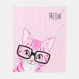 Niedliche Nerdy Katzen-butterartiges weiches Fleecedecke