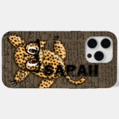 Niedliche Nerdy Leopard Cat Tragebrille Case-Mate iPhone Hülle (Rückseite (Horizontal))