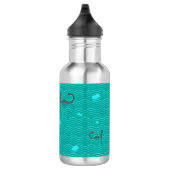 Niedliche Nessige Iceburgs und Fische auf dem blau Edelstahlflasche (Rechts)