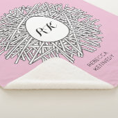 Niedliche Nest- und Eierinitialen und Name Rosa Sherpadecke (3/4)