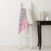 Niedliche Nest- und Eierinitialen und Name Rosa Sherpadecke (Beispiel)