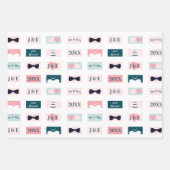 Niedliche Neuauflage von Mr. and Mrs Initials Whit Geschenkpapier Set (Vorderseite)