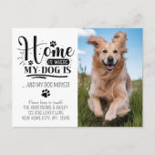 Niedliche neue Adresse, die wir übertragen Hunde a Postkarte (Vorderseite)