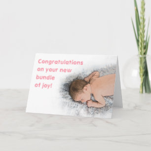 Niedliche neue Baby Girl Herzlichen Glückwunsch Fo Karte