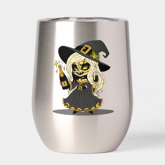 Niedliche neue Jahre Hexe (Rückseite)