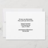 Niedliche neue Office-Adresse ändern den grünen Sc Ankündigung (Rückseite)