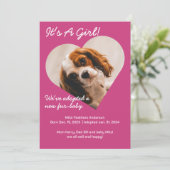 Niedliche neue Welpe Ankündigung (Stehend Vorderseite)