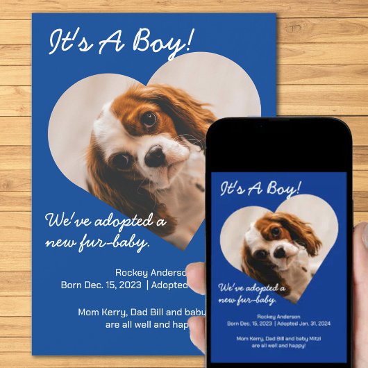 Niedliche neue Welpe Ankündigung