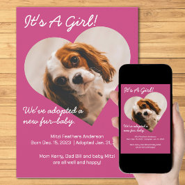 Niedliche neue Welpe Ankündigung