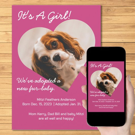 Niedliche neue Welpe Ankündigung