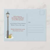 Niedliche neue Zuhause Address Holiday Weihnachten Ankündigungspostkarte (Rückseite)