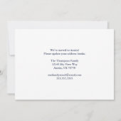 Niedliche neue Zuhause-Adresse ändern Aquamarine T Ankündigung (Rückseite)